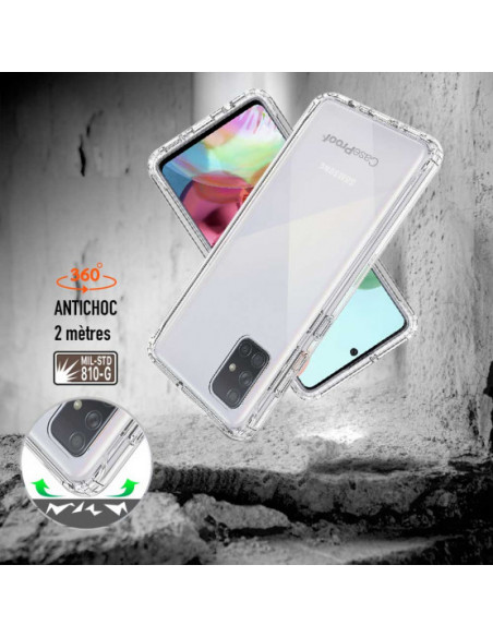 2 Samsung A 51- 4G- 360 grados Shockproof - Clear SHOCK Series
