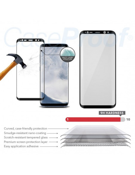 2 Samsung Galaxy Note 9 - Protector de pantalla de vidrio templado 3D
