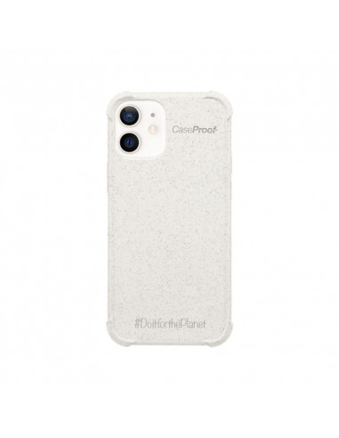 1 iPhone 12-12 Pro - Funda Biodegradable ANTICHOC Blanco Serie BIO