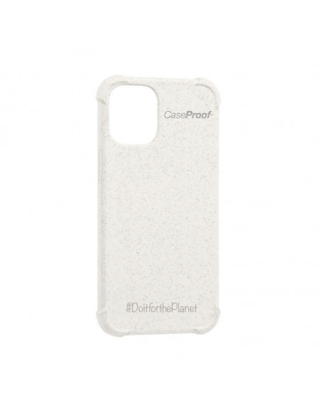 5 iPhone 12-12 Pro - Funda Biodegradable ANTICHOC Blanco Serie BIO