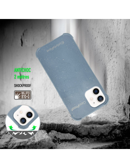 2 iPhone 11 - Funda Biodegradable Azul Serie BIO