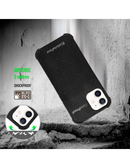 2 iPhone 11 - Funda Biodegradable Negra Serie BIO