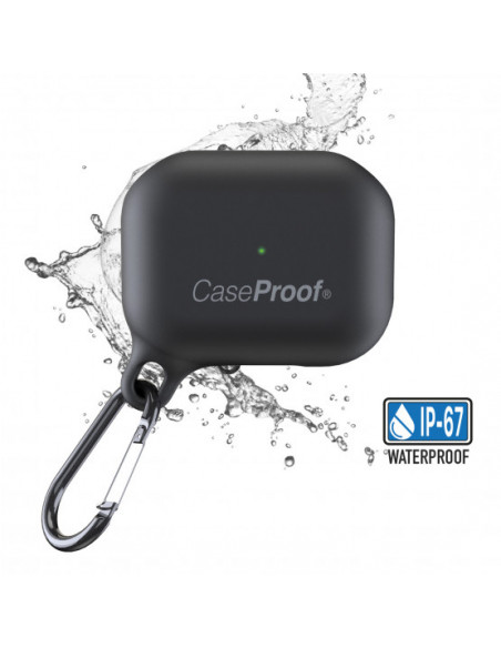 2 Estuche resistente al agua y a los golpes de los Airpods Pro Color: Negro