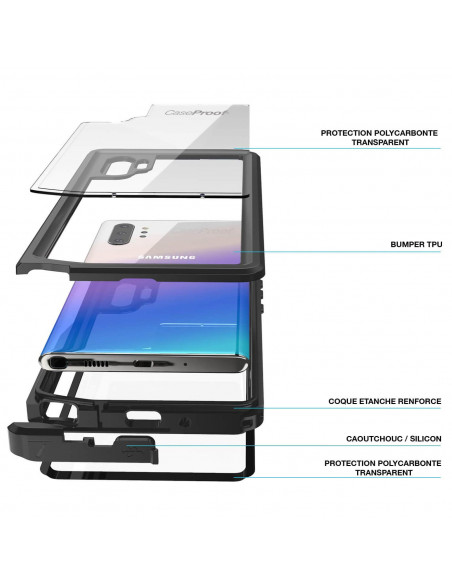 7 Samsung Galaxy Note 10 Plus - Funda resistente al agua y a los golpes