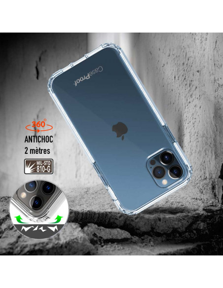 5 iPhone 12 - Protección contra golpes de 360 grado -  Serie SHOCK transparente
