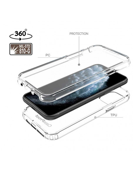 7 iPhone 11 PRO - 360 grado Shockproof - Serie Clear SHOCK