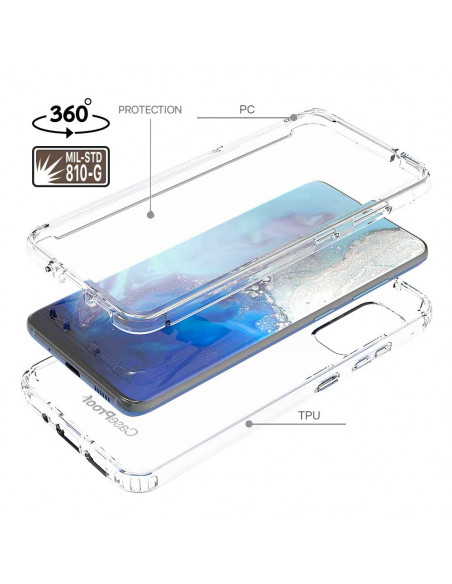 4 Samsung S20 - 360 grado Shockproof - Clear SHOCK Series