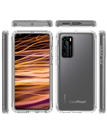 3 Huawei P40 - Protección contra golpes en 360 grado Anti-Shock - Serie Transparente