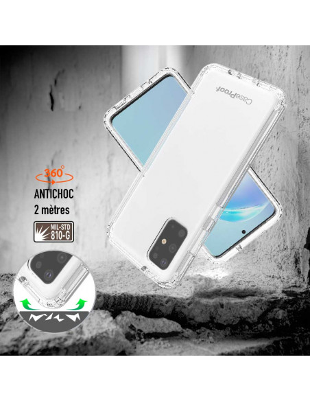 3 Samsung S20 Plus - Protección contra golpes de 360 grado - Serie Clear SHOCK