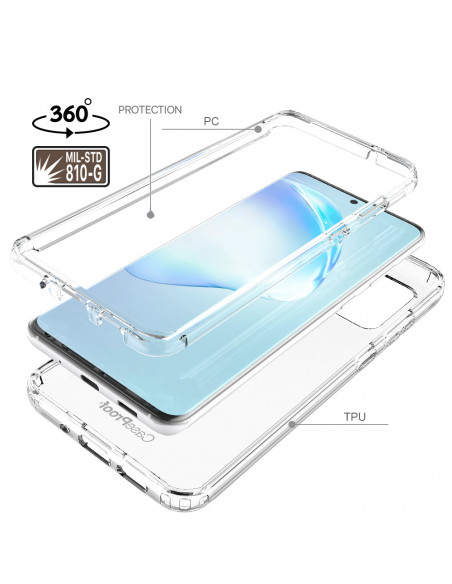 4 Samsung S20 Plus - Protección contra golpes de 360 grado - Serie Clear SHOCK