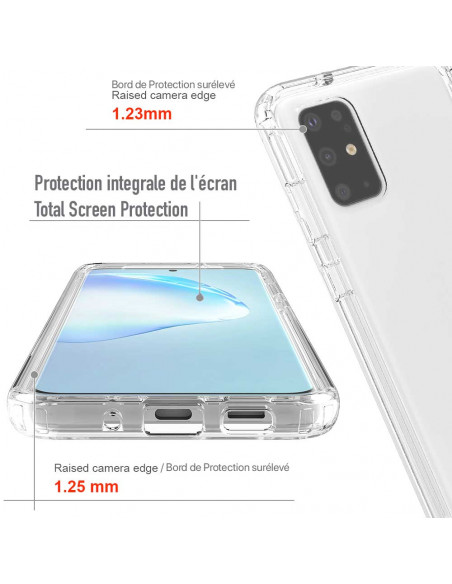 6 Samsung S20 Plus - Protección contra golpes de 360 grado - Serie Clear SHOCK