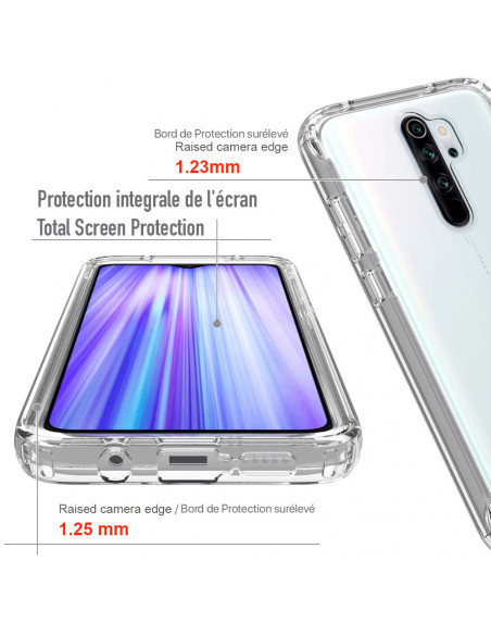 5 Xiaomi Note 8 Pro - Protección completa contra golpes de 360 grado - Serie Transparente