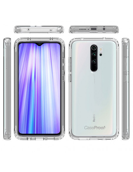 6 Xiaomi Note 8 Pro - Protección completa contra golpes de 360 grado - Serie Transparente