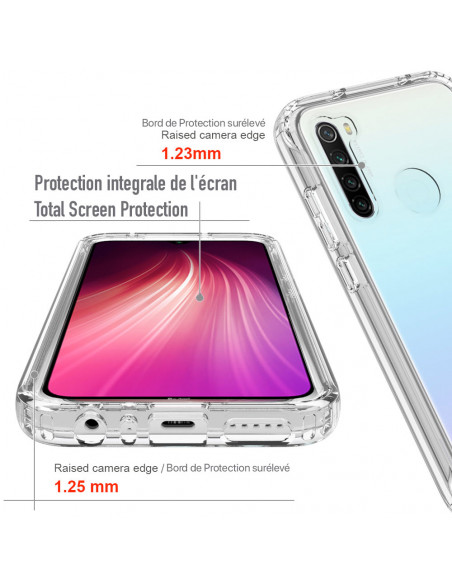 6 Xiaomi Note 8 - Protección completa contra golpes de 360 grado - Serie Transparente