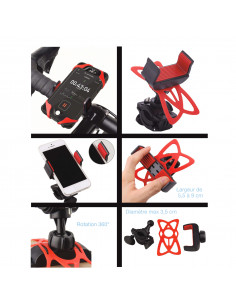 1 Soporte universal para smartphone/teléfono para bicicleta moto 2