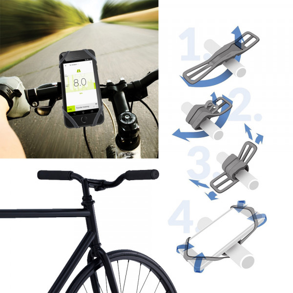 4 Soporte de teléfono universal para bicicleta moto