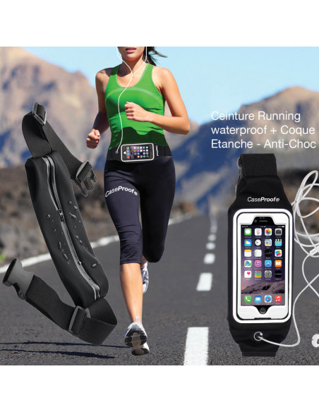 2 Cinturón impermeable compatible con el smartphone para correr