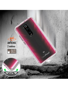 1 Xiaomi Mi 9T- Protección contra golpes de 360 grados en todo el cuerpo - Serie transparente 2