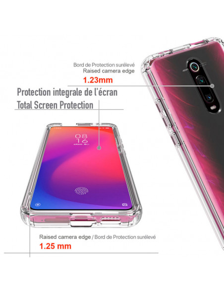 4 Xiaomi Mi 9T- Protección contra golpes de 360 grados en todo el cuerpo - Serie transparente