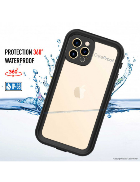 3 iPhone 12 Pro Max - Funda resistente al agua y a los golpes - Serie WATERPROOF