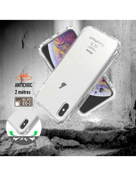 3 iPhone XS - Protección contra golpes de 360 grados - Serie Clear SHOCK