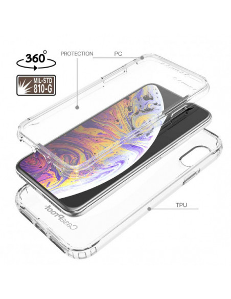 4 iPhone XS - Protección contra golpes de 360 grados - Serie Clear SHOCK