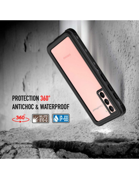 3 Samsung Galaxy S21 5G - Funda resistente al agua y a los golpes - Serie WATERPROOF